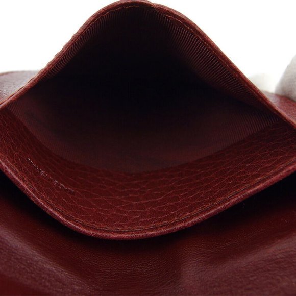 Cartier coin case mast line Bordeaux leather Auth used T18680 - Picture 8 of 8